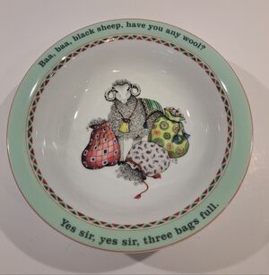 Royal Worcester “Baa..Baa Black Sheep” Nursery Rhymes Bowl